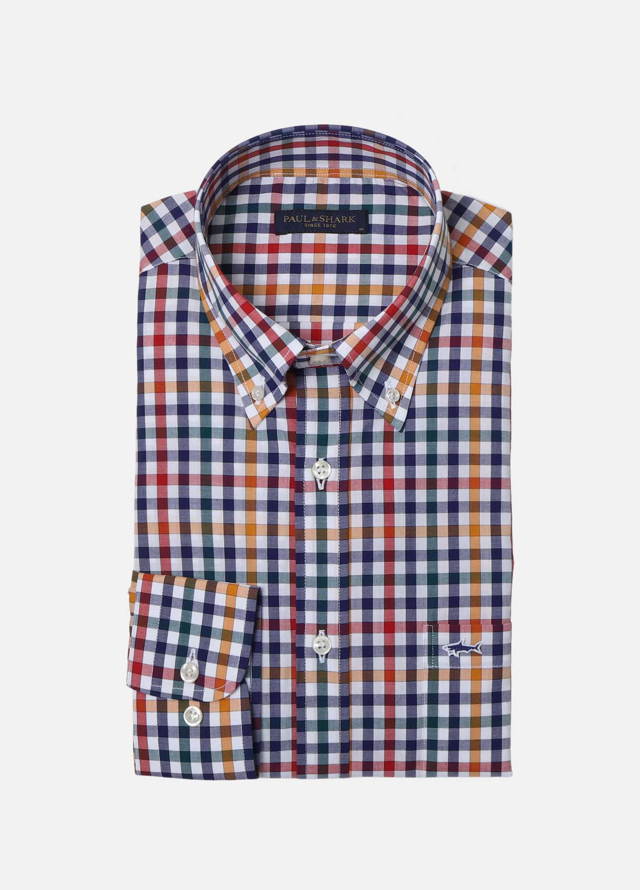 Ternet button-down skjorte med brystlomme