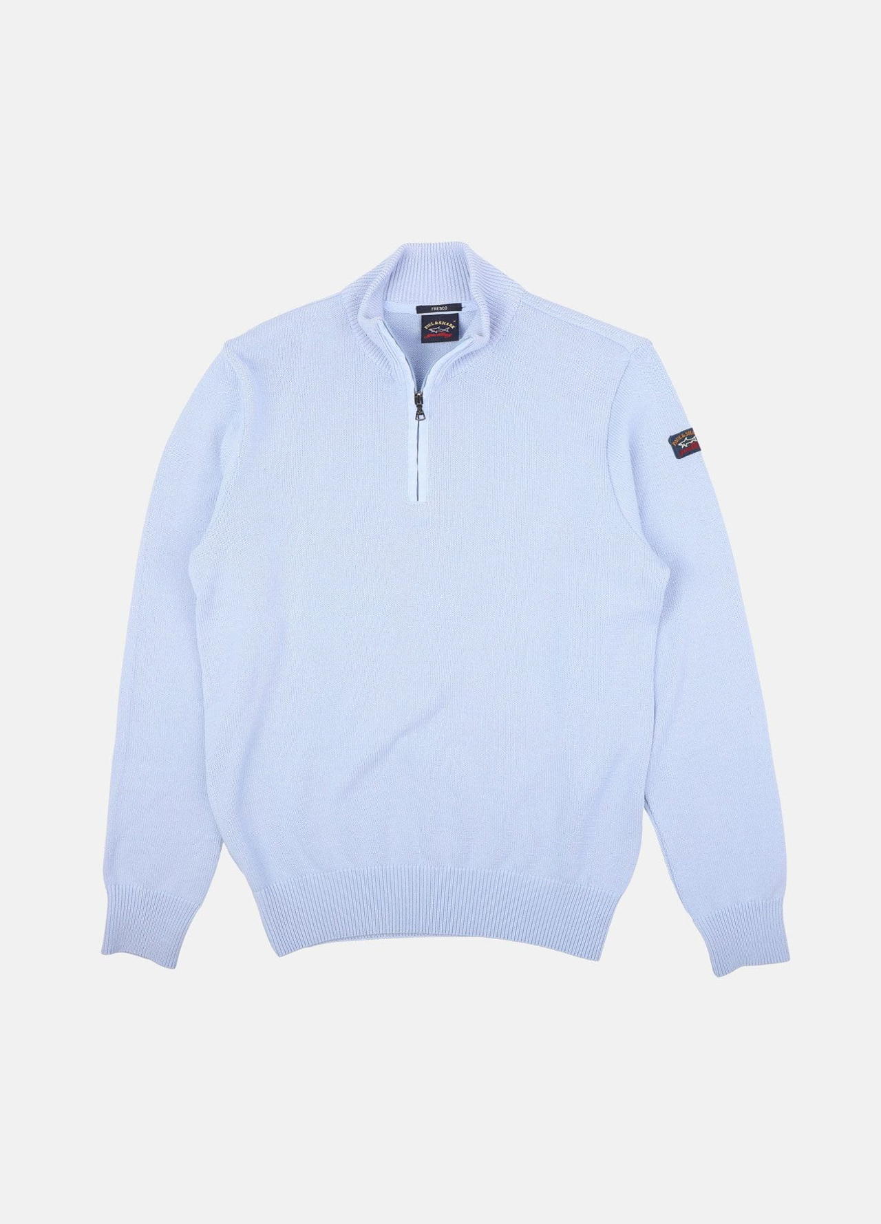 Quarter-zip bomuldsstrik