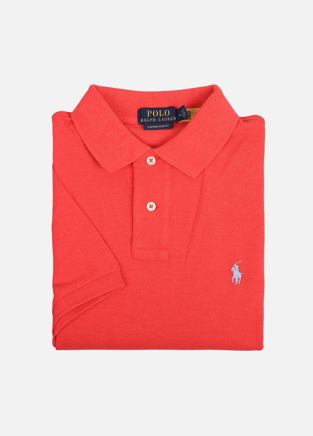 Custom slim fit pique polo