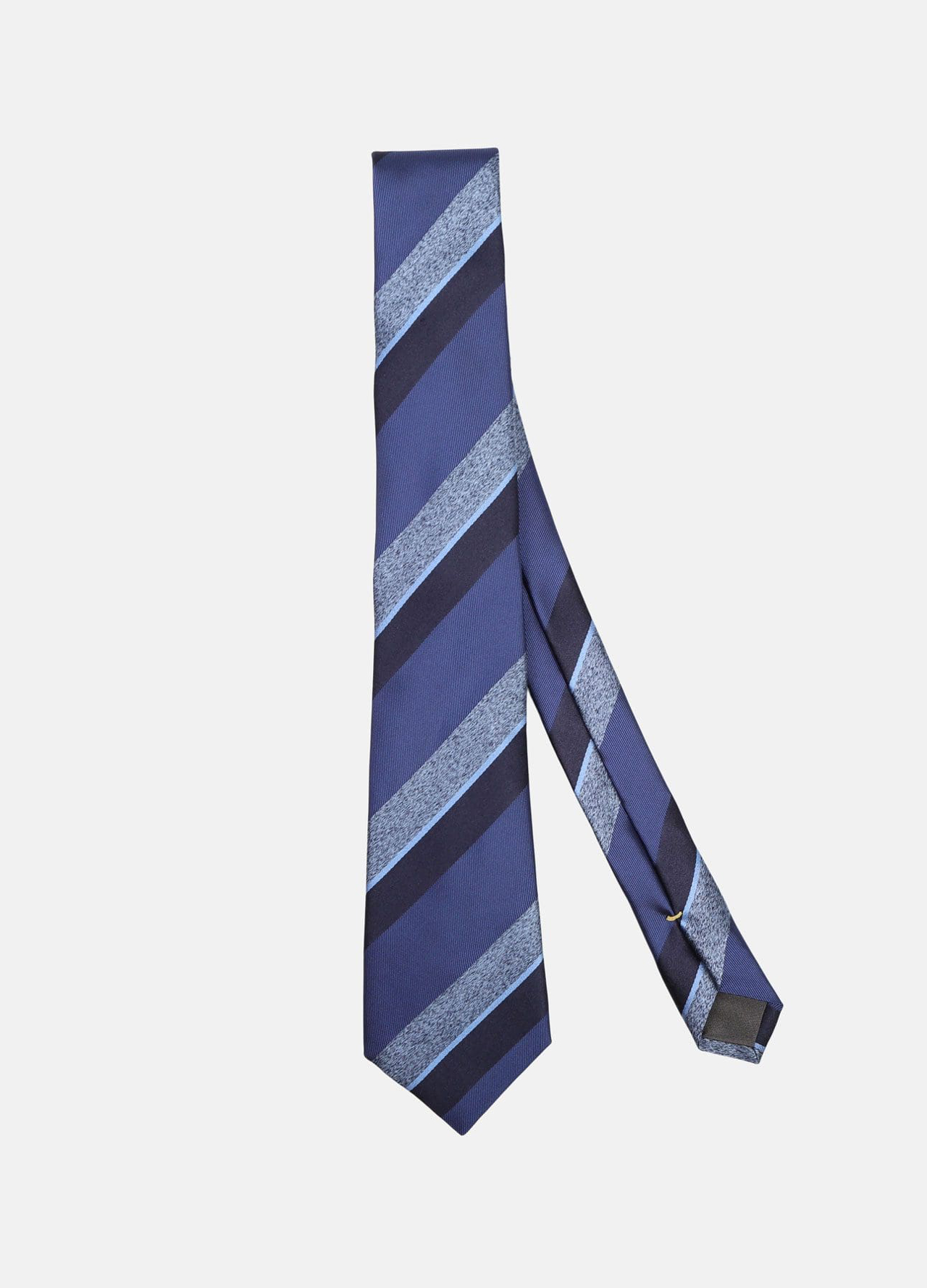 Stribet italiensk silkeslips