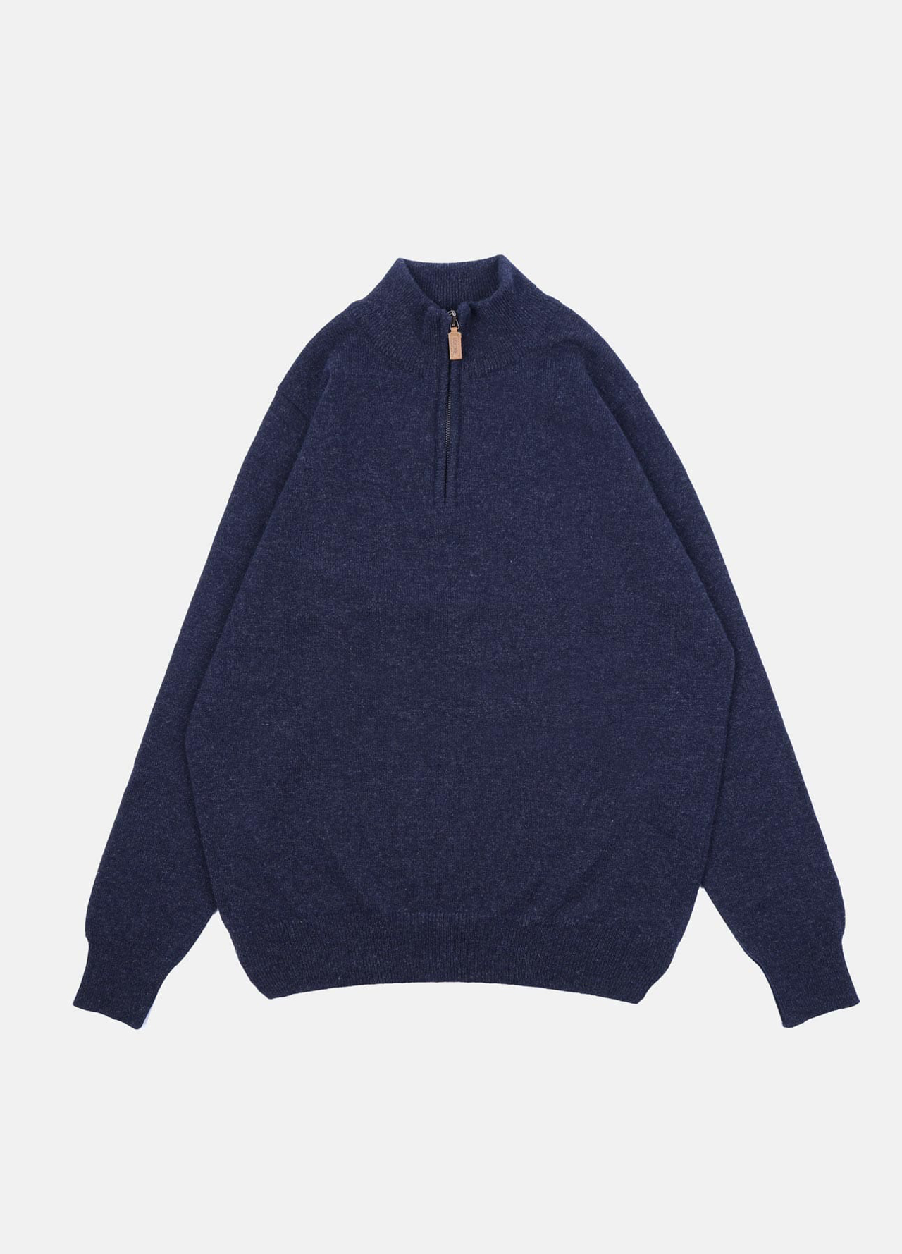 Uldstrik med half-zip