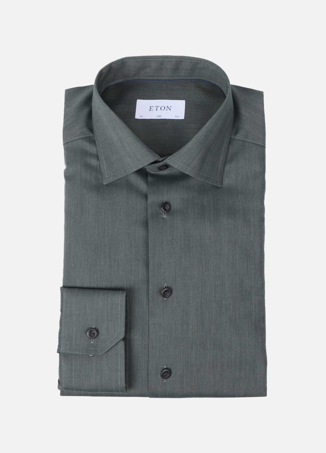 Grøn skjorte slim fit