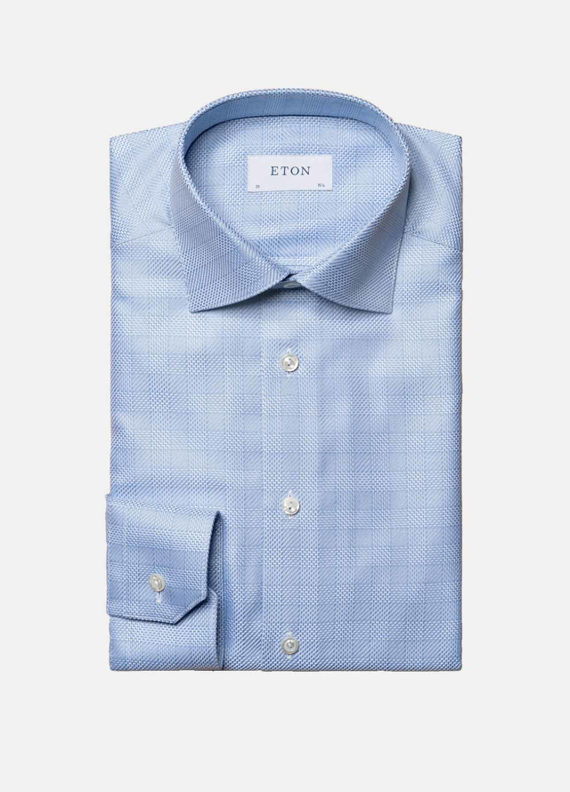 Slim fit skjorte med tern