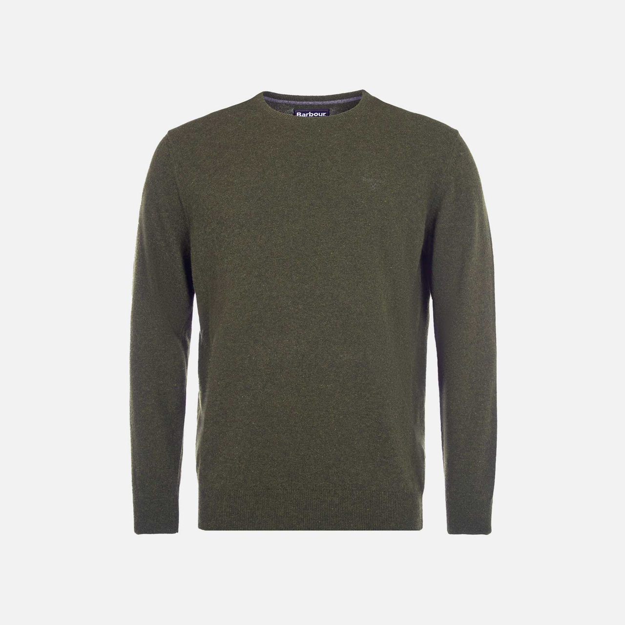 Striktrøje med rund hals