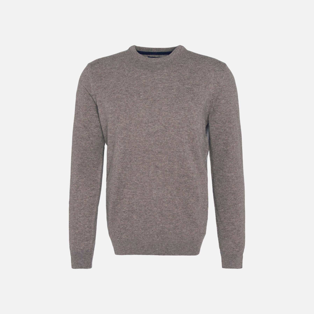 Striktrøje med rund hals