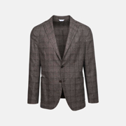 Wool glencheck jakke