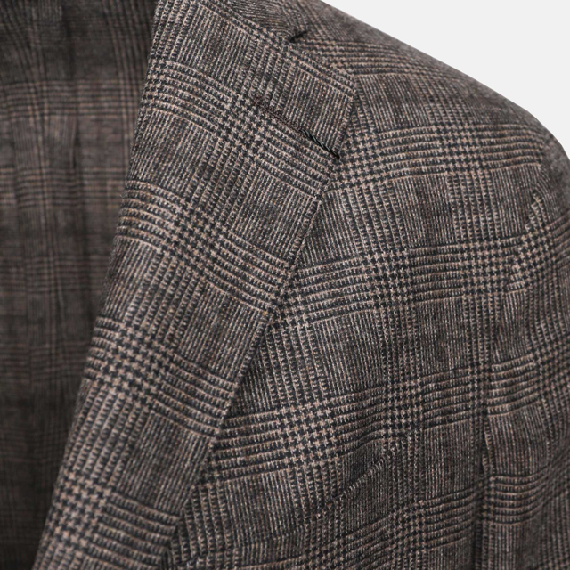 Wool glencheck jakke