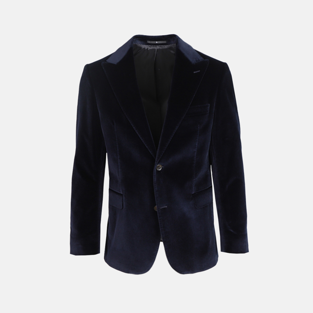 midnatsblå velourjakke