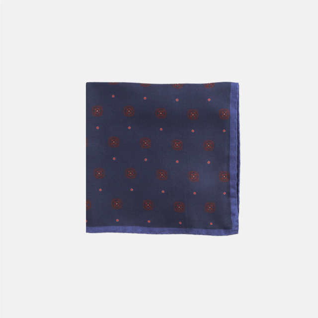 Silke pochette med rosetter