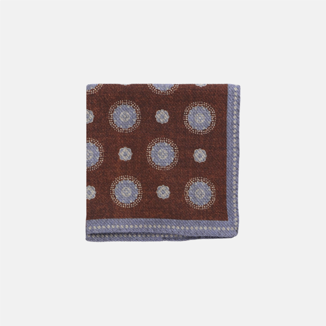 Uld pochette med cirkler