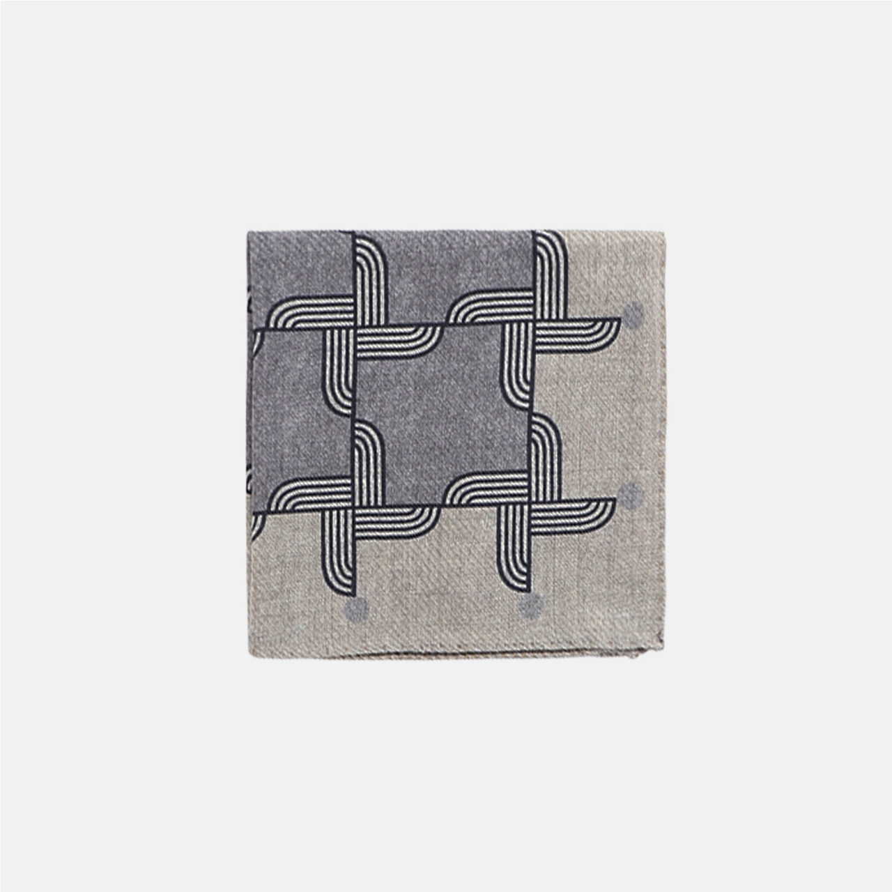 Uld pochette grafisk mønster