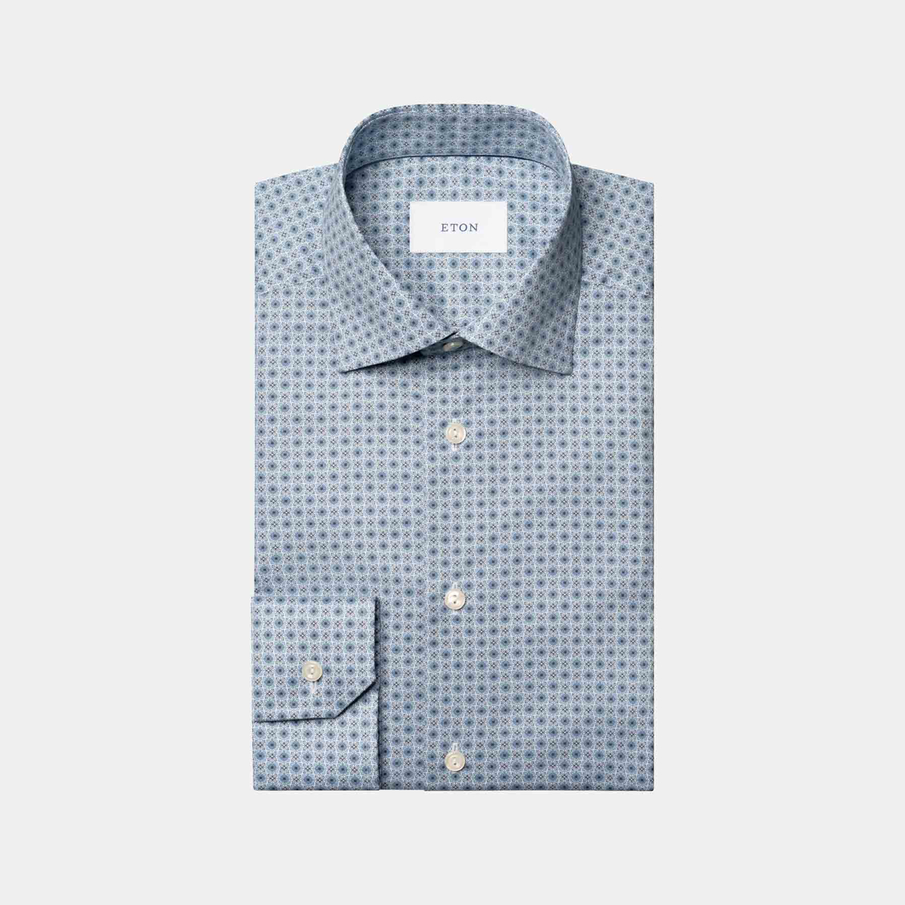 micro floral print skjorte