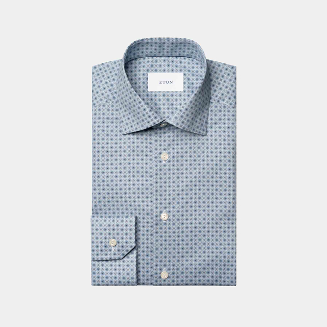 micro floral print skjorte