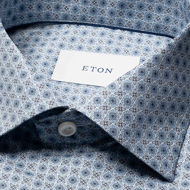micro floral print skjorte