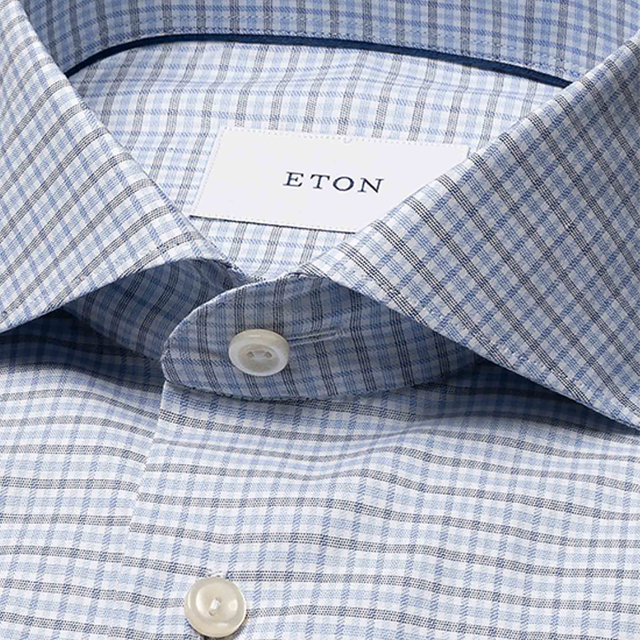 micro check twill skjorte