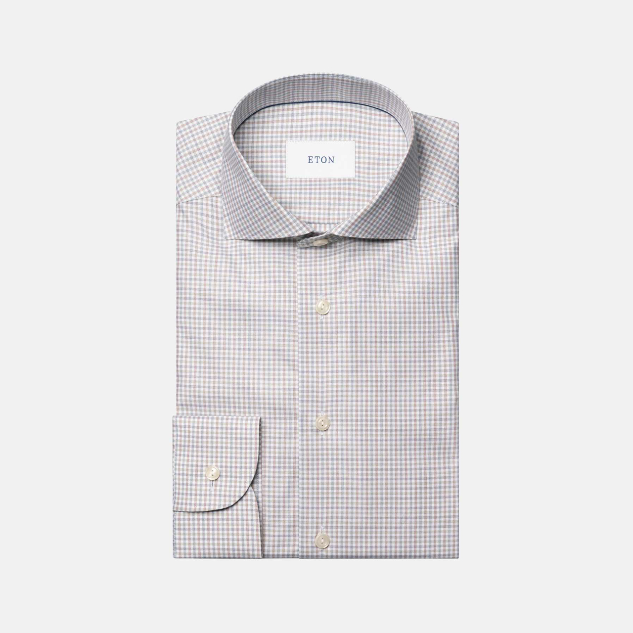 micro check twill skjorte