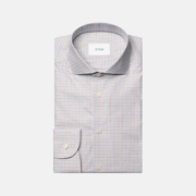 micro check twill skjorte