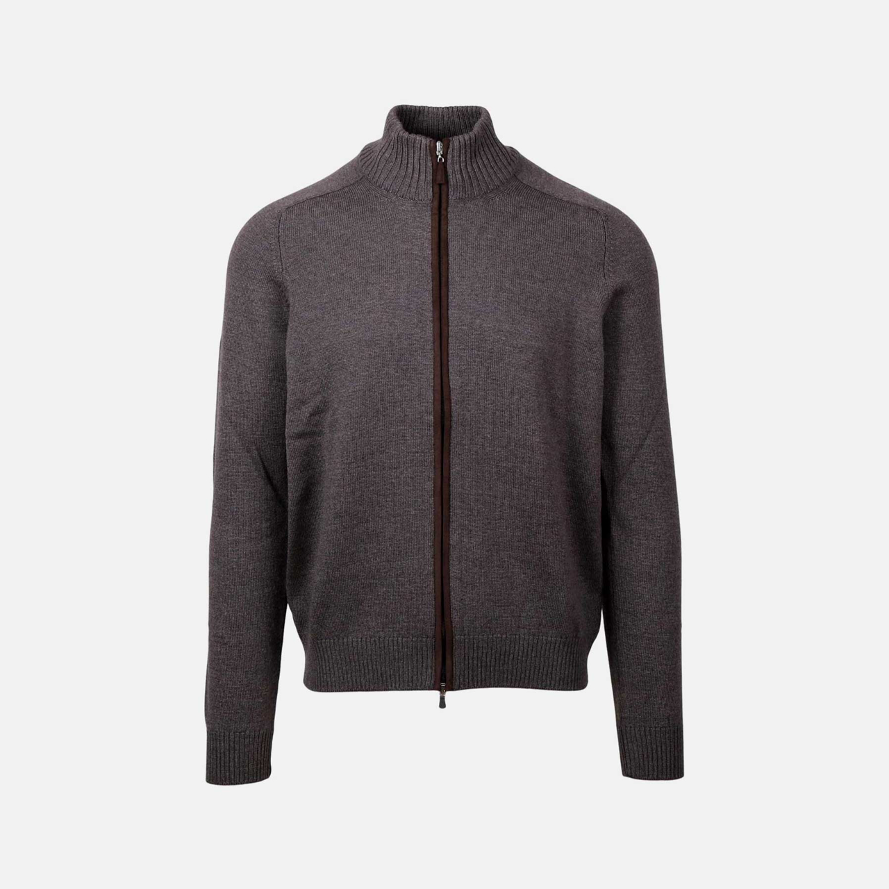 cardigan med alcantara kontrater