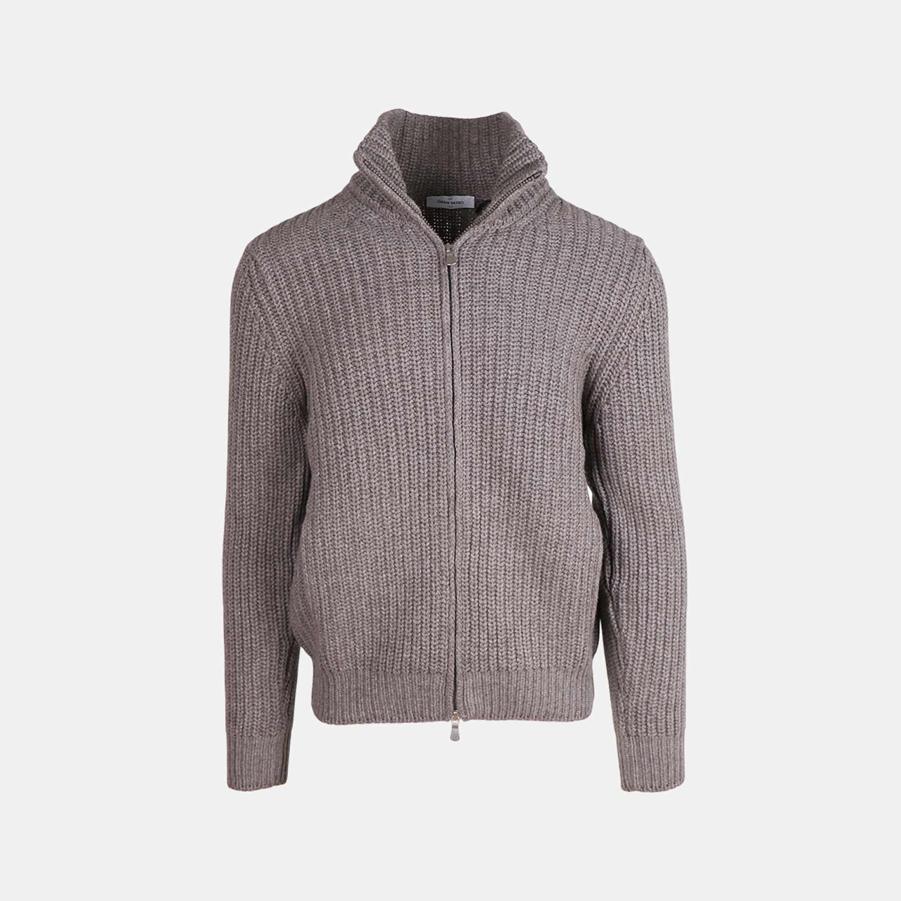 fullzip strikjakke med lommer