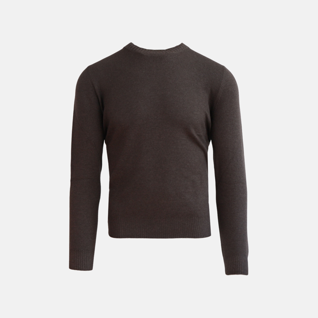 vintage strik med rund hals