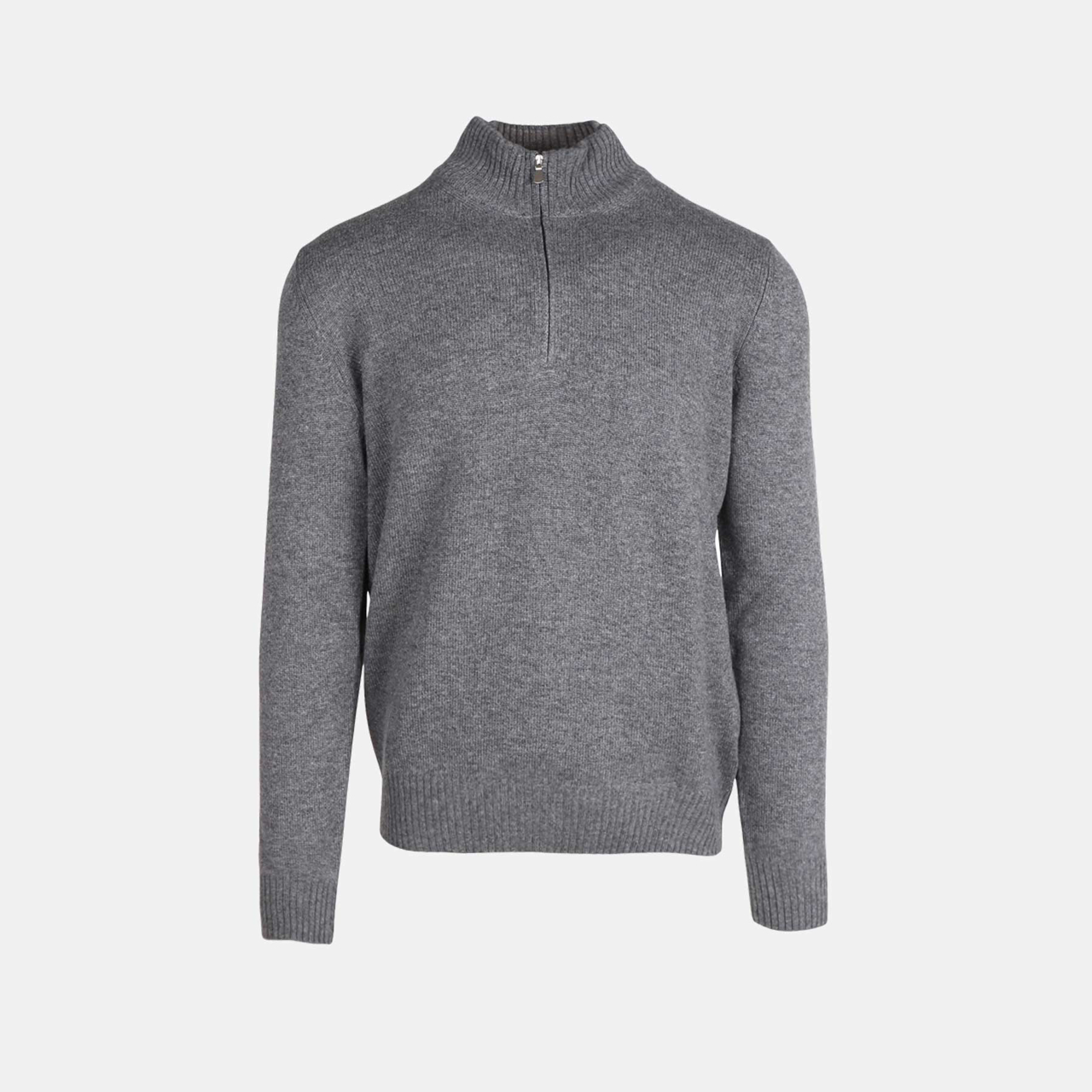 half zip med kontrast