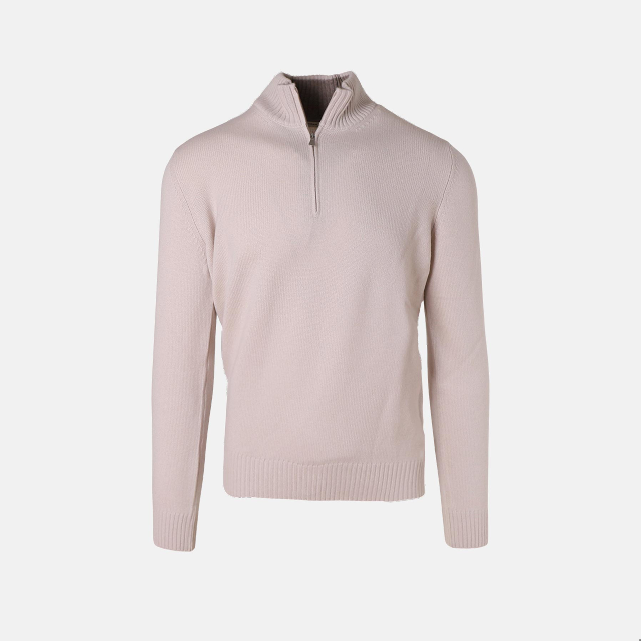 half zip med kontrast