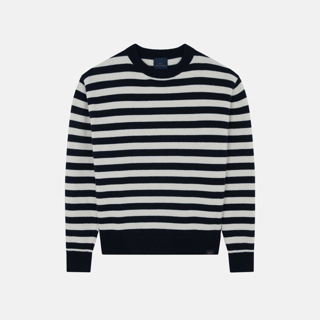 maritim stribet uld sweater