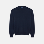maritim uld sweater med detaljer på skulder