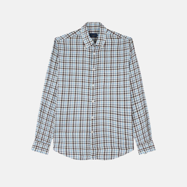 bomuld tencel skjorte med brystlomme button down