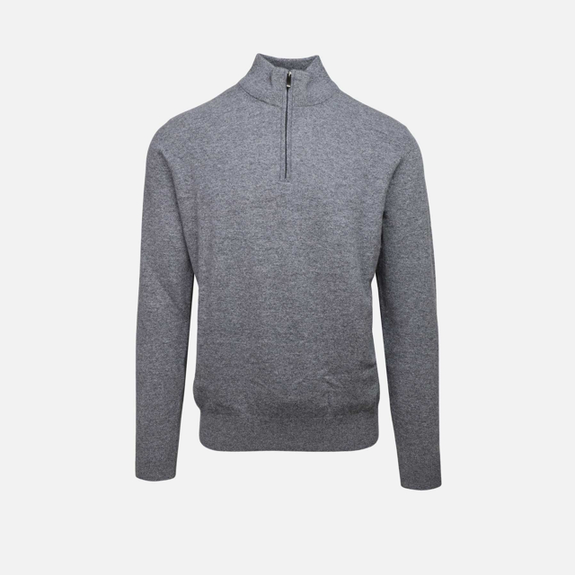 Uld cashmere half zip