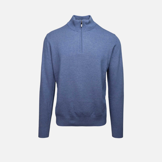 Uld cashmere half zip