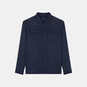 uld overshirt med brystlommer