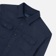 uld overshirt med brystlommer