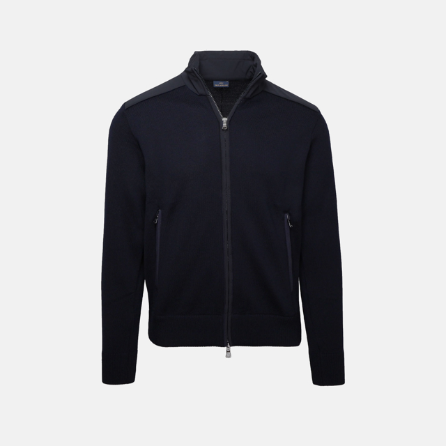 cardigan med forstærkning på skulder