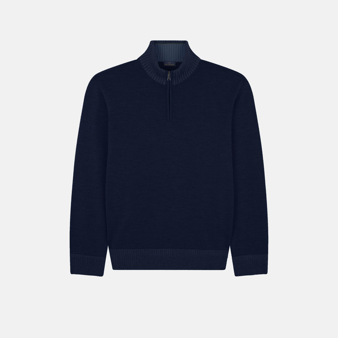 1/2 zip strik med two tone detaljer