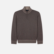 1/2 zip strik med two tone detaljer
