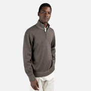 1/2 zip strik med two tone detaljer