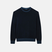rundhals strik med two tone detaljer