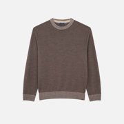 rundhals strik med two tone detaljer