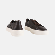 Double Buckle Sneaker Grained Leather