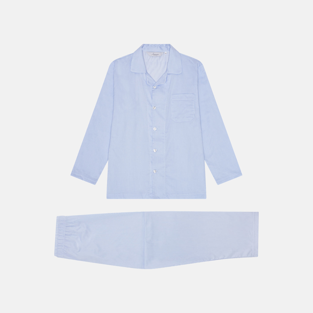 kadetlstribet bomuldssatin py med piping