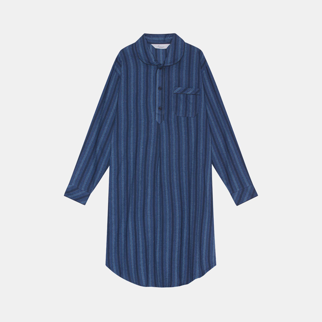 stribet bomuldsflonel natskjorte