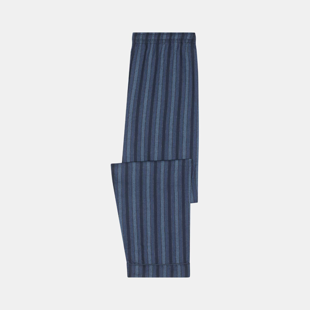 bomuldsflonel stribet py bukser