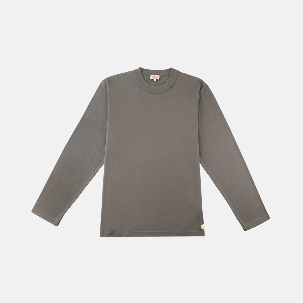 Ensfarvet langærmet t-shirt