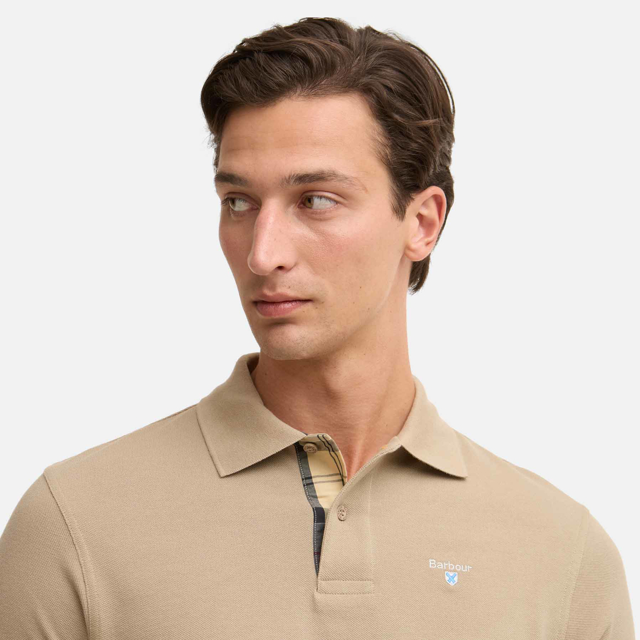tartan pique polo