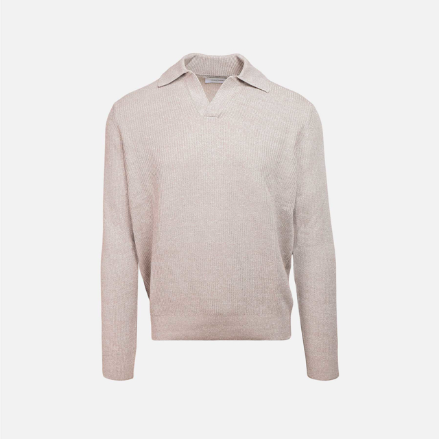 Hør bomuld skipperkrave