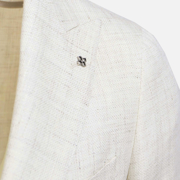 Jakke basketweave med peak lapel