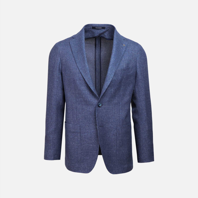 Uld-hør jakke basketweave