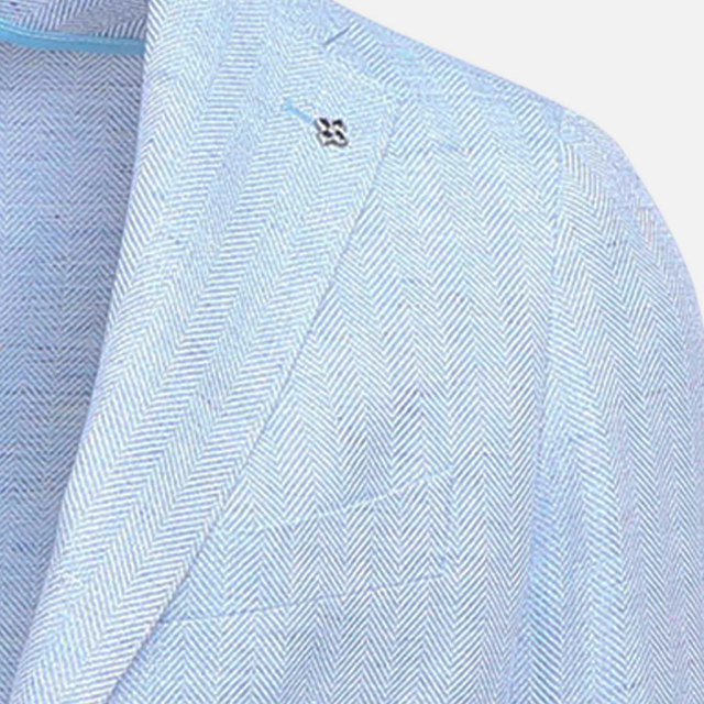 Hørjakke sildebensvævet