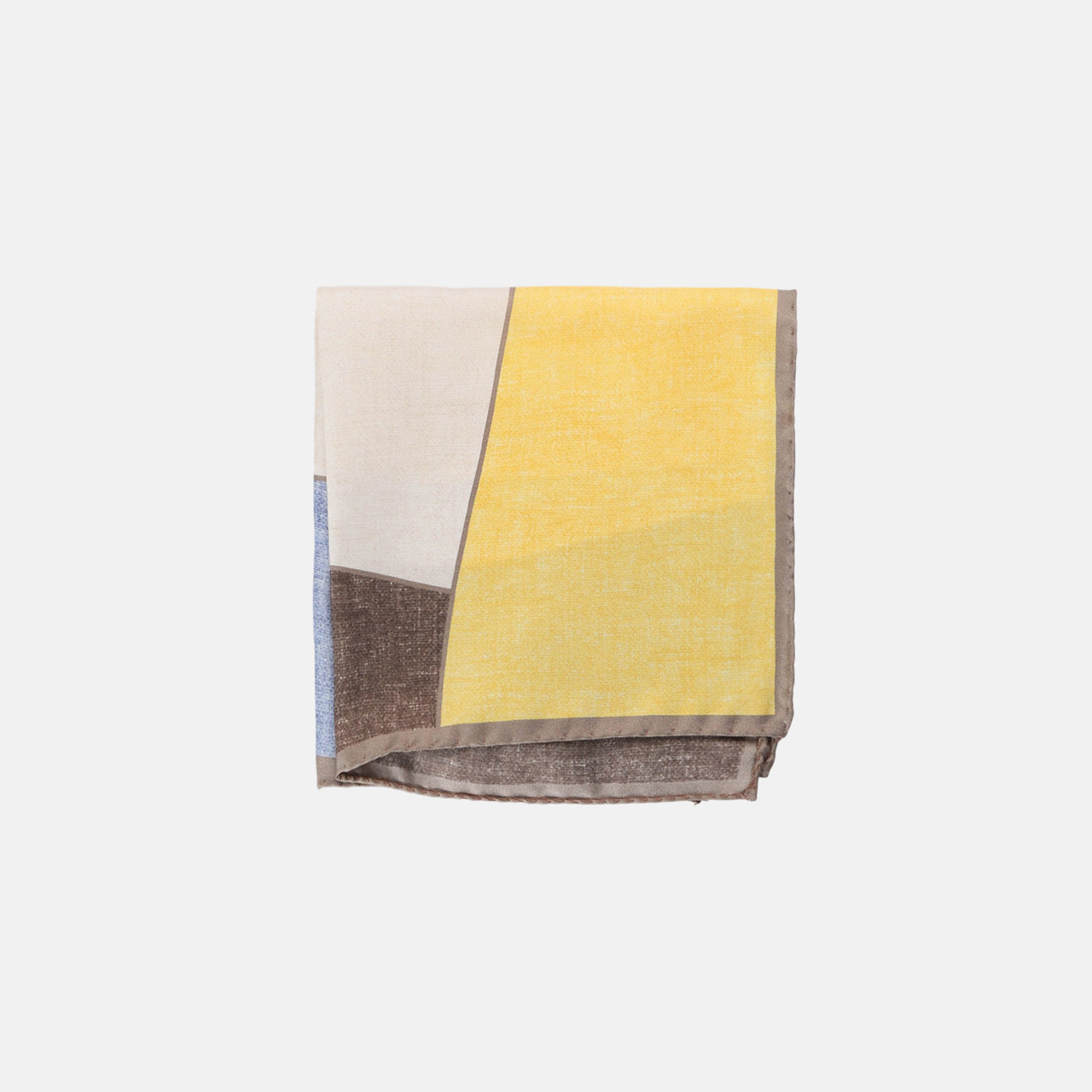 Silke pochette med grafisk mønster